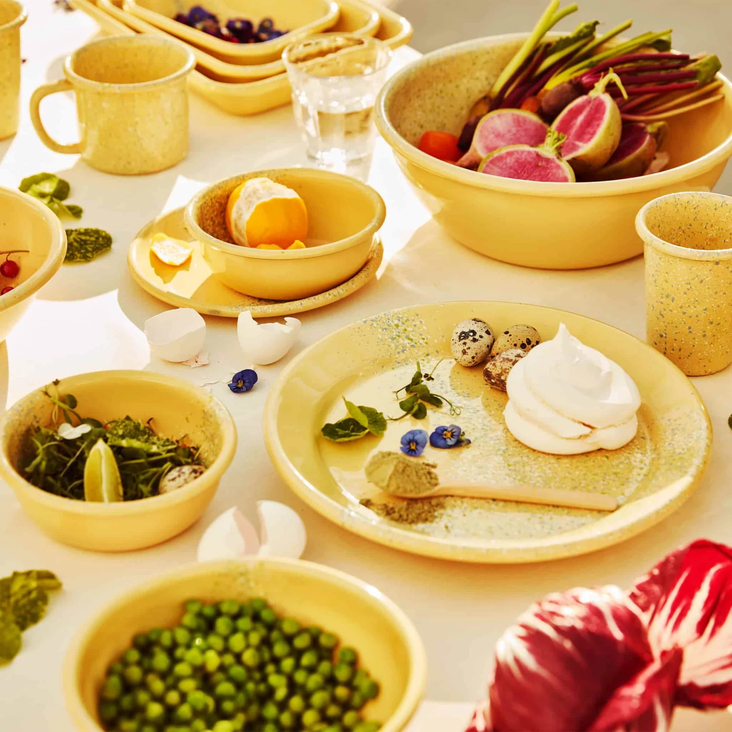 Kapka Splatter Fest Enamel Bowl Yellow Enamel - Kapka