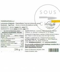 Ingredients Pasta Di Aldo Tonnarelli Egg Pasta - For Cacio Pepe 250g
