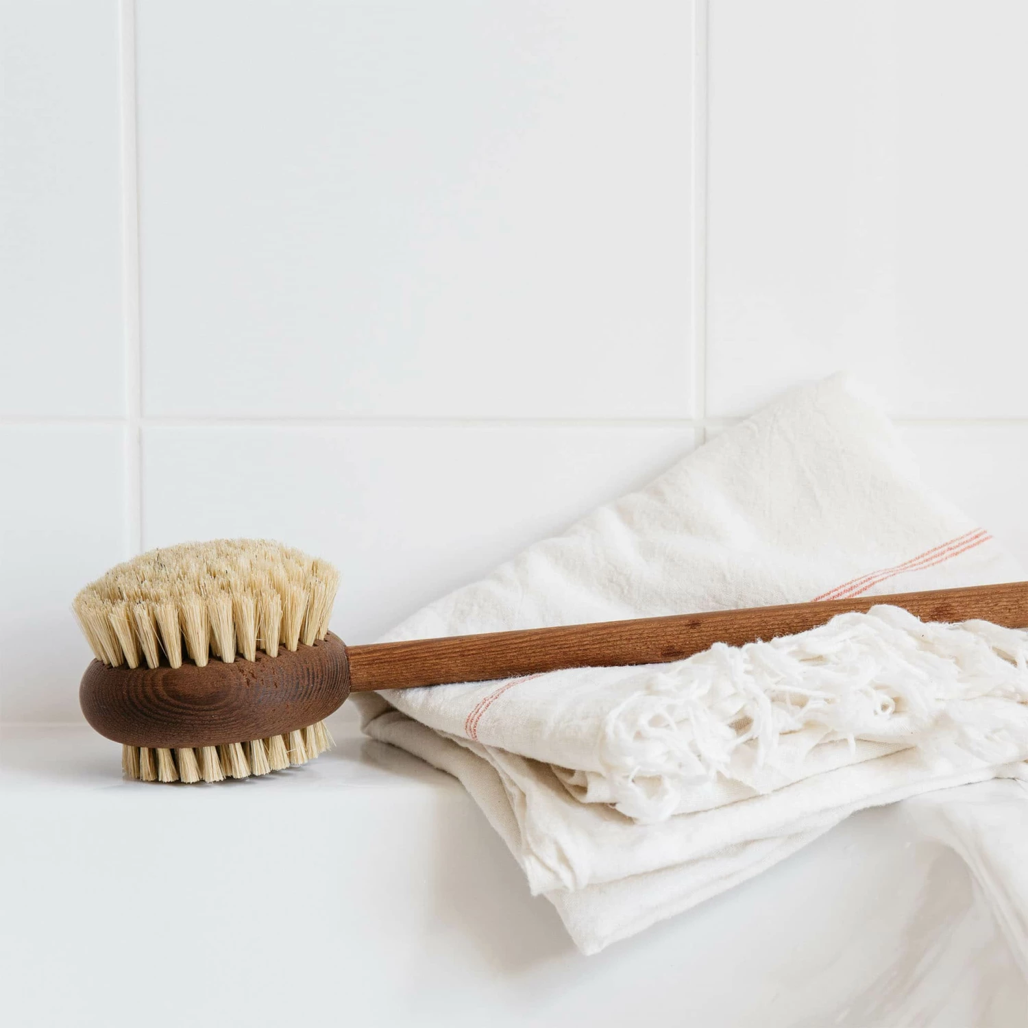 Andree Jardin Long Handled Back Brush - Ash Wood & Hog Bristle