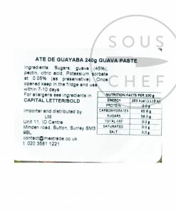 Ingredients La Costena Guava Paste 240g