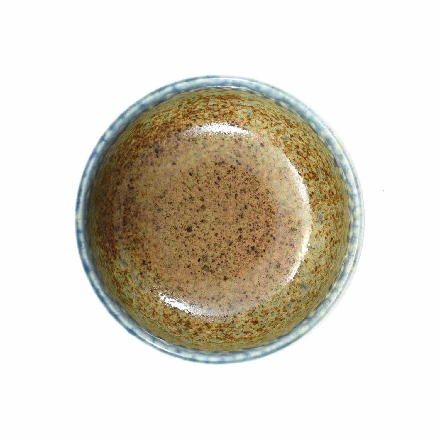 Kiji Stoneware & Ceramics Chouseki Blue Gold Bowl 13cm Dia X 7cm