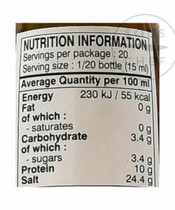 Ingredients Squid Brand Fish Sauce