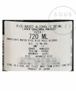 Ozeki Karatamba Sake 720ml Ingredients