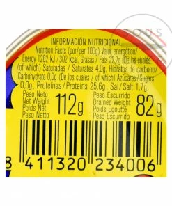 Ingredients Ortiz Bonito Tuna 115g