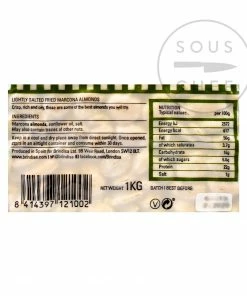Brindisa Salted Marcona Almonds 1kg Ingredients
