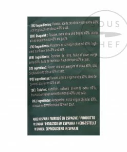 Ingredients Sarriegui Patatas Fritas - Extra Virgin Olive Oil Crisps 150g