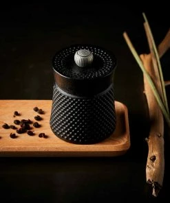 Peugeot Bali Fonte Cast Iron Pepper Mill Black 8cm Cookware