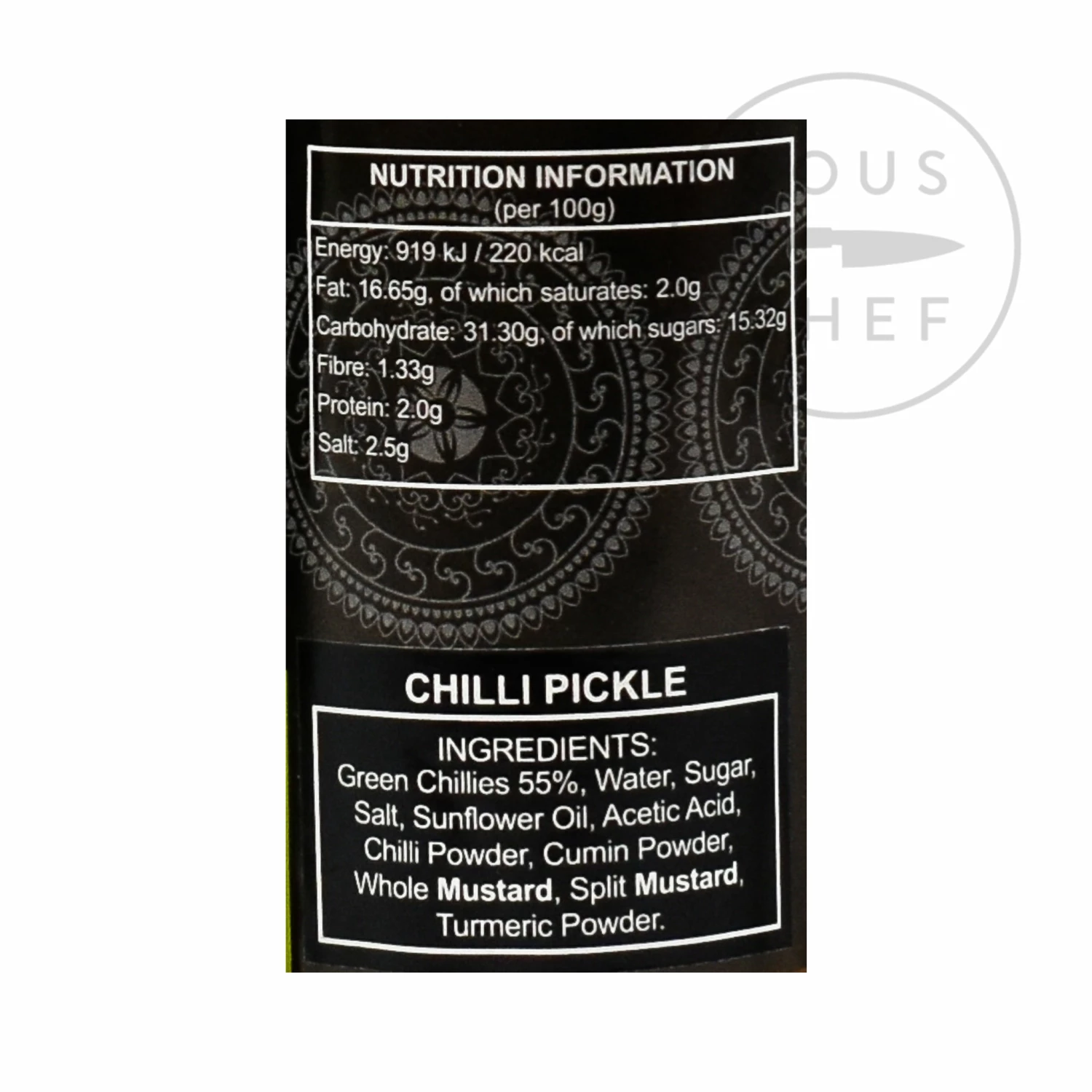 Ferns' Chilli Pickle 380g Ingredients