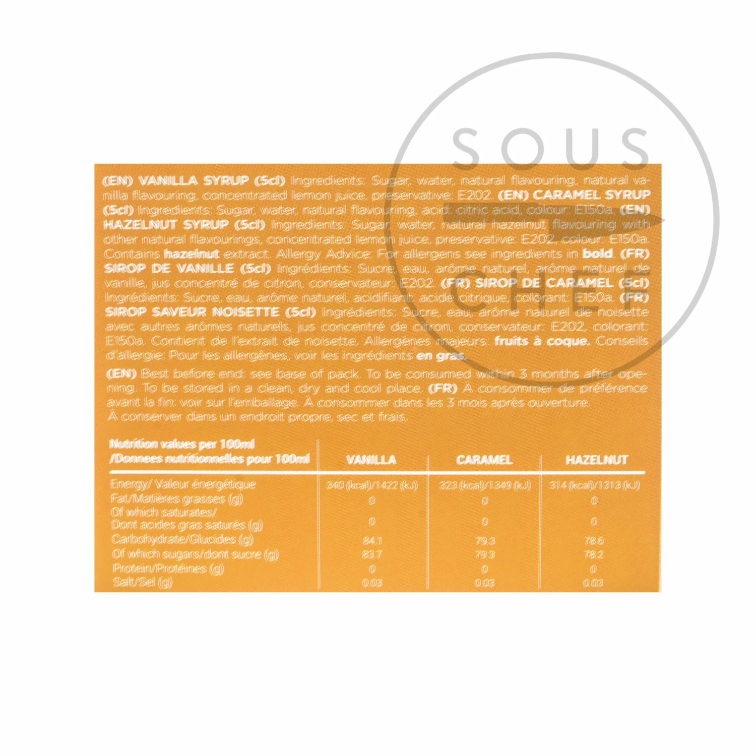 Monin Coffee Syrup Set