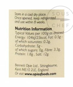 Opies Capers In Spirit Vinegar 180g Ingredients