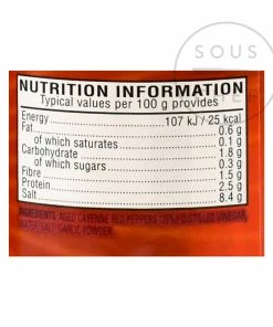 Ingredients Frank's Red Hot Original Pepper Sauce 354ml