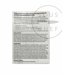 Ingredients Cool Chile Co Whole Ancho Chillies 70g
