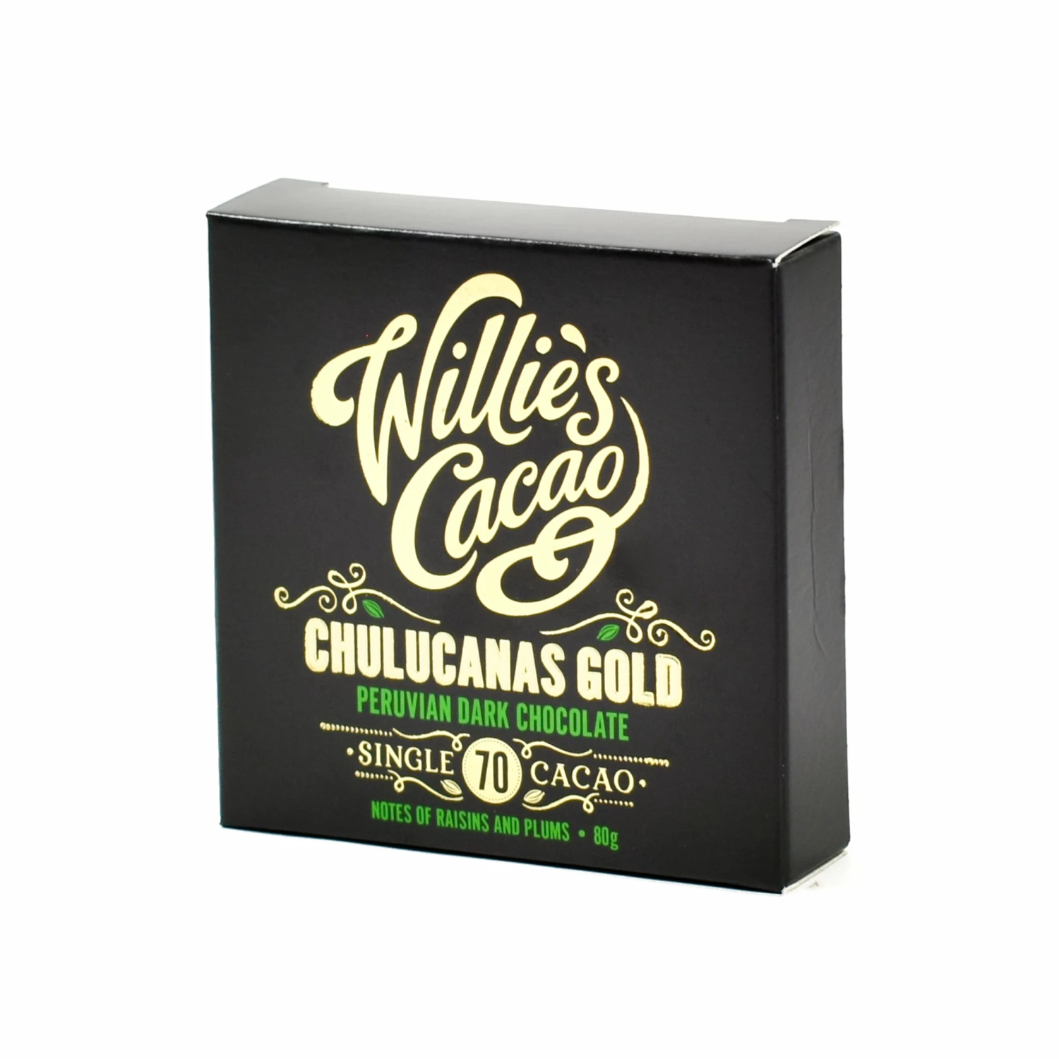 Willie's Cacao Chulucanas Gold 70% Peruvian Dark Chocolate 80g Ingredients