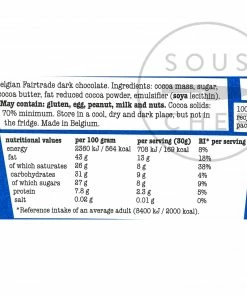 Ingredients Tony's Chocolonely 70% Dark Chocolate 180g