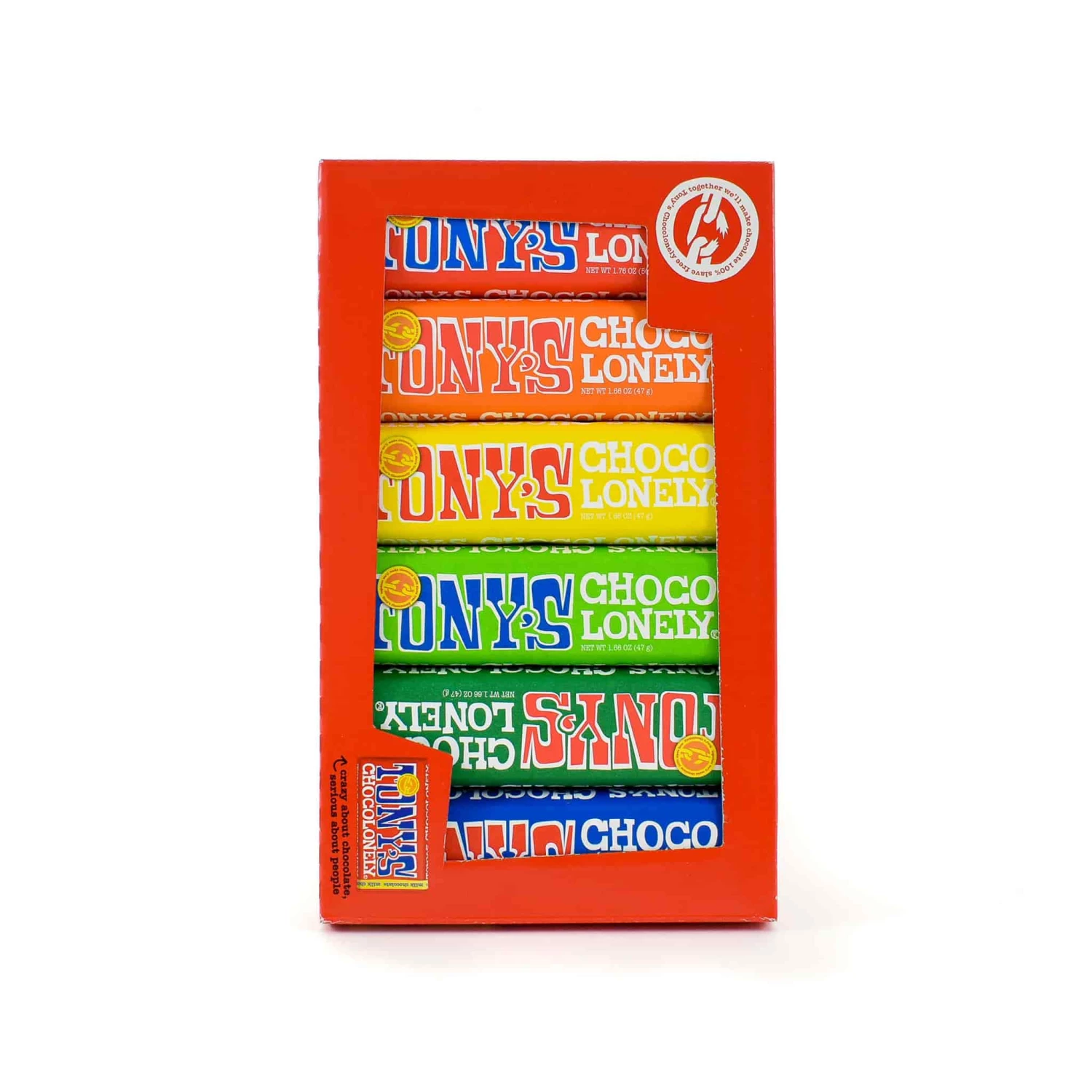 Tony's Chocolonely Chocolate Rainbow Tasting Pack (6 X 47/50g)