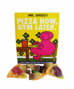 Mr Men And Little Miss Mr Greedy Jelly Pizza & Cola Bottles 100g