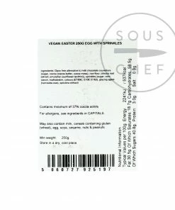 Cocoba Chocolate Cocoba Vegan Chocolate Easter Egg With Sprinkles 250g