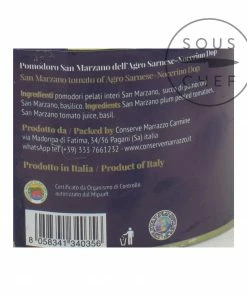 Casa Marrazzo DOP San Marzano Peeled Tomatoes With Basil 400g Ingredients