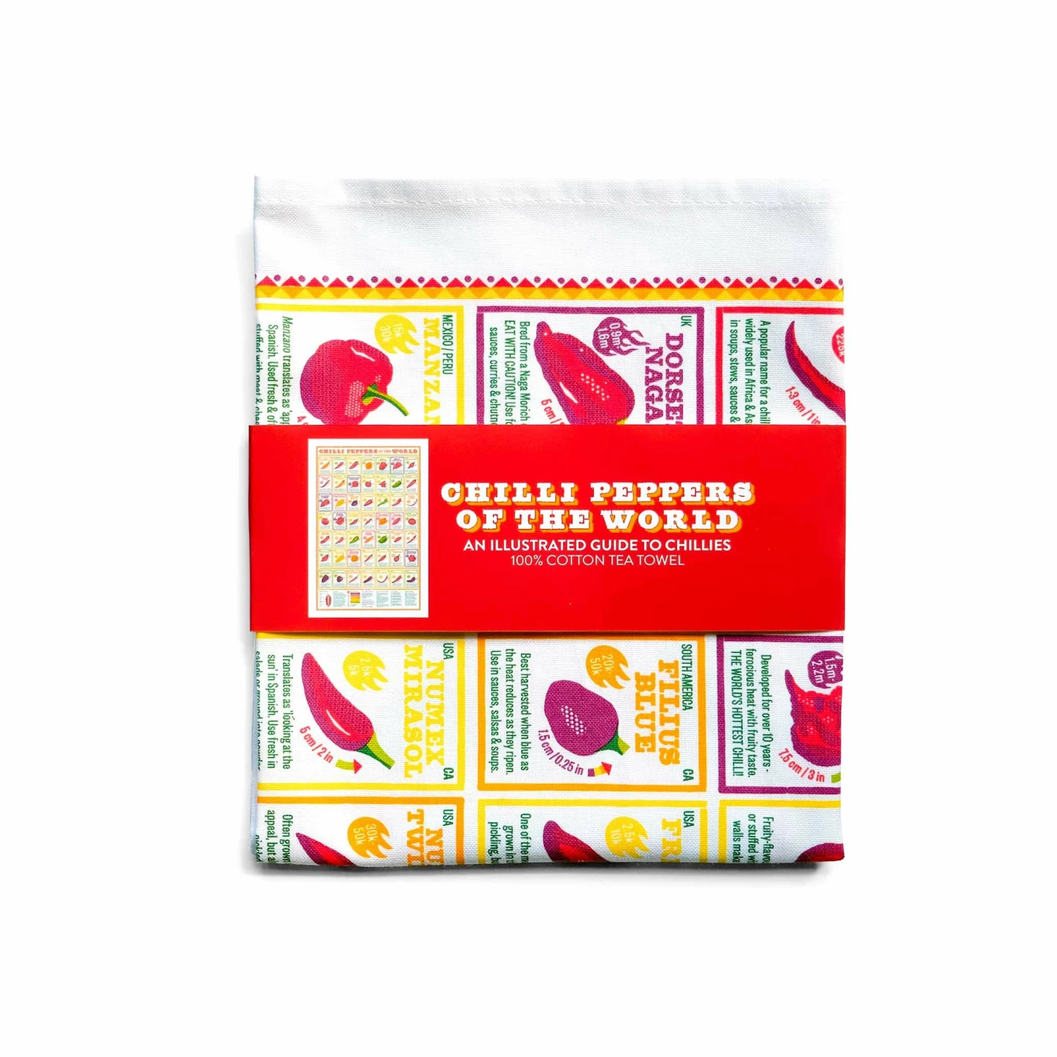 Stuart Gardiner Chilli Peppers Of The World Tea Towel Kitchen Linen
