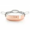 De Buyer Inocuivre Copper Saute Pan With Stainless Steel Handle And Lid 28cm