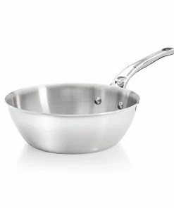 Cookware De Buyer Affinity Stainless Steel Curved Saute Pan 24cm