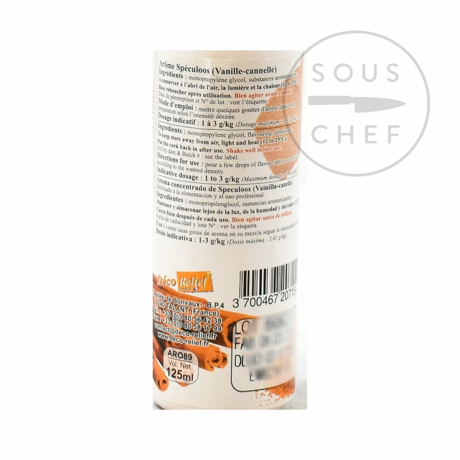 Deco Relief Ingredients Concentrated Speculoos Flavour 125ml