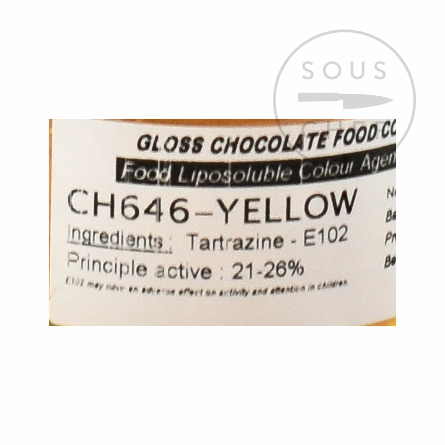 Deco Relief Yellow Gloss Food Colour For Chocolate 20g Ingredients