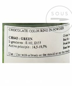 Deco Relief Green Gloss Food Colour For Chocolate 20g Ingredients