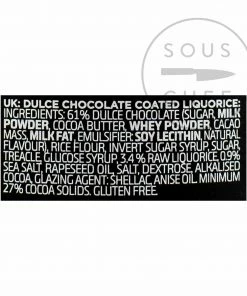 Ingredients Lakrids Liquorice D - Salt Caramel Chocolate Liquorice 125g