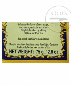 El Ruisenor Sundried Paprika D.O. Murcia Dulce 75g Ingredients