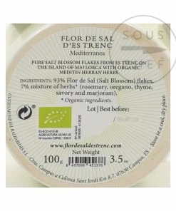 Flor De Sal Organic Salt With Mediterranean Herbs 100g Ingredients