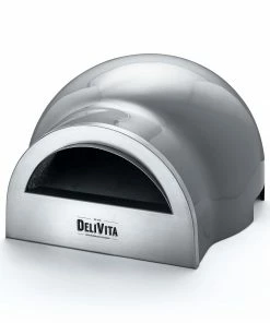 DeliVita Wood Fired Pizza Oven Hale Grey