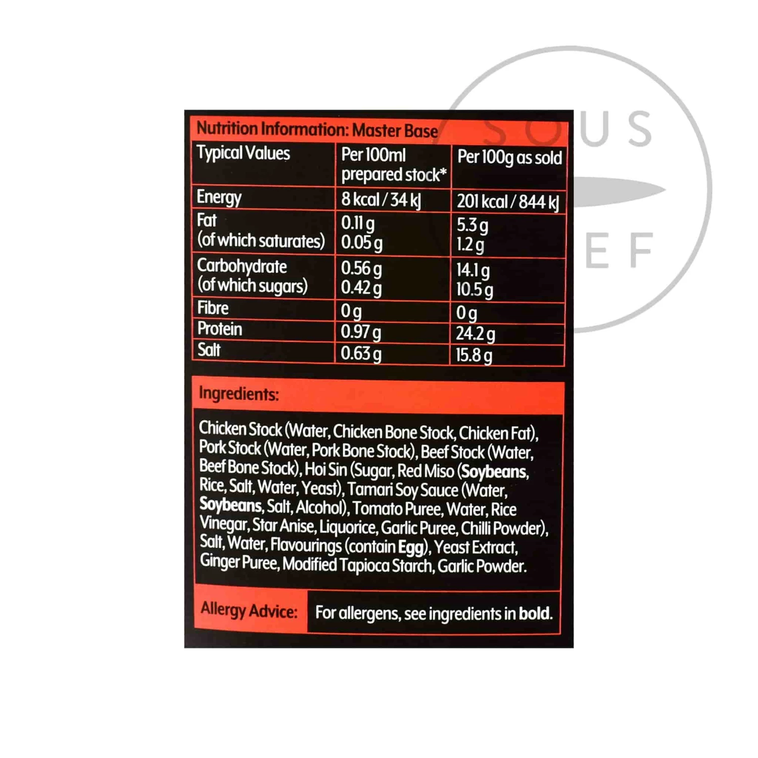 Ingredients Essential Cuisine Asian Master Base 1kg