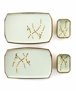 Kiji Stoneware & Ceramics Sakura Blossom Sushi Serving Set Tableware