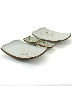 Kiji Stoneware & Ceramics Sakura Blossom Sushi Serving Set Tableware
