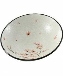 Kiji Stoneware & Ceramics Maple Leaf Shallow Bowl 24.5cm