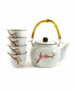 Kiji Stoneware & Ceramics Pink Sakura Tea Set 800ml