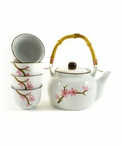 Kiji Stoneware & Ceramics Pink Sakura Tea Set 800ml