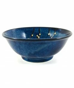 Kiji Stoneware & Ceramics Blue Sakura Ramen Bowl