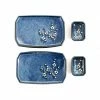 Kiji Stoneware & Ceramics Blue Sakura Sushi Serving Set