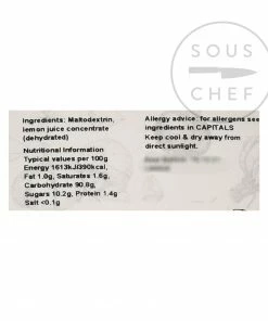 Craic Lemon Juice Powder 150g Ingredients