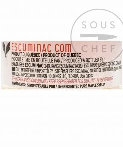 Ingredients Escuminac Extra Rare Light Maple Syrup 200ml