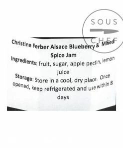 Christine Ferber Alsace Blueberry & Mixed Spice Jam 220g Ingredients