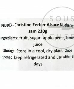 Ingredients Christine Ferber Alsace Blueberry Jam 220g