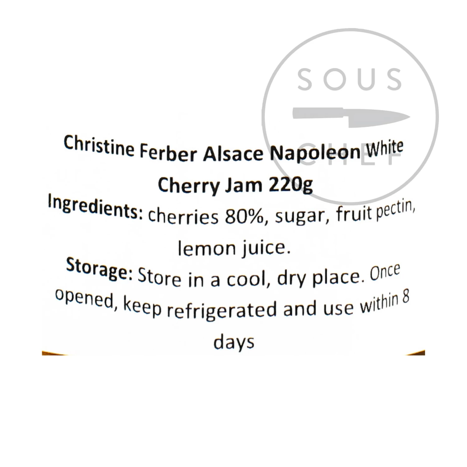 Christine Ferber Alsace Napoleon White Cherry Jam 220g