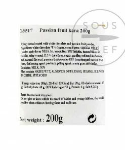 Francois Doucet White Choc Passion Fruit Crunch 200g