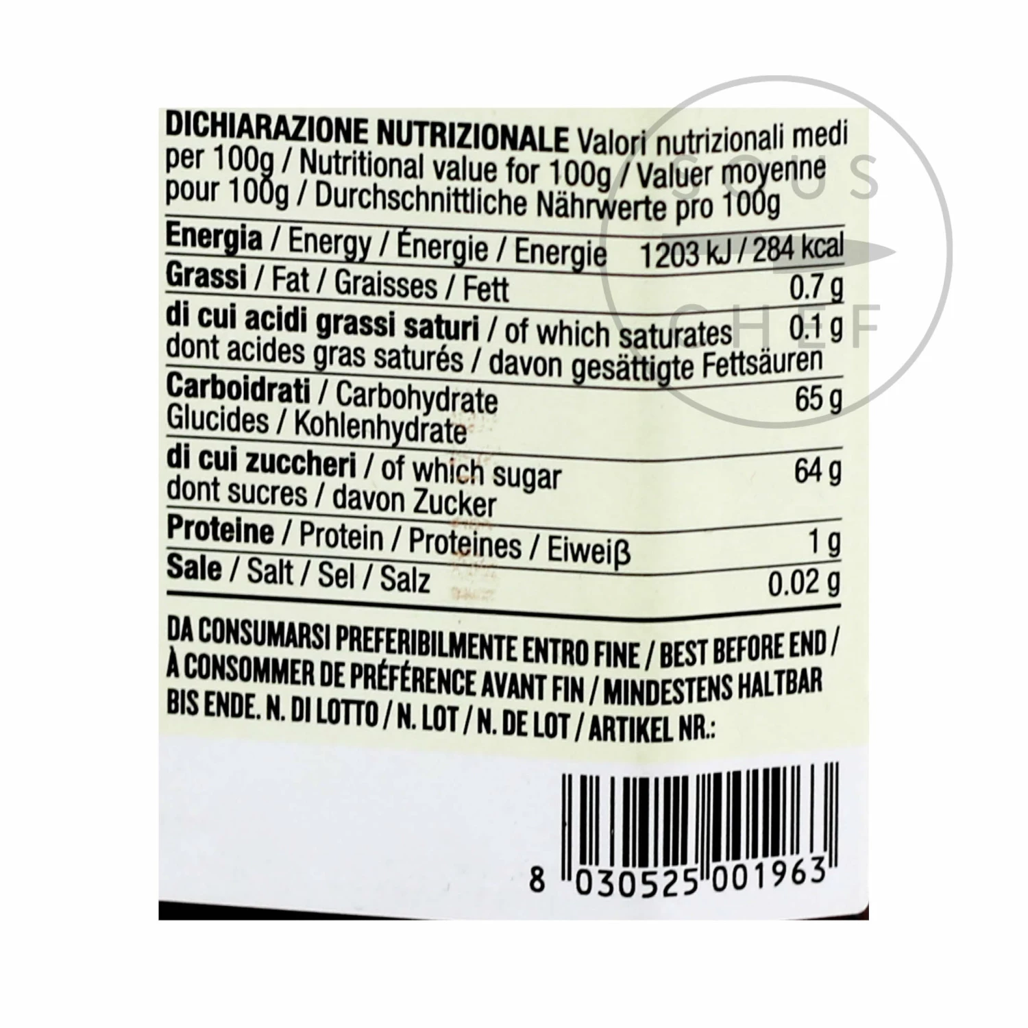 Ingredients Fiasconaro Prickly Pear Jam 360g