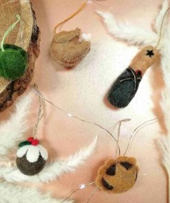 Felt So Good Christmas Dinner Felt Tree Decorations X 4 Gifts