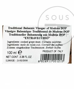 Ingredients Giuseppe Giusti Balsamic Vinegar Of Modena DOP - Extravecchio 25 Year Aged