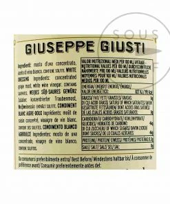 Giuseppe Giusti Sweet & Sour White Balsamic Condiment 5 Year Aged 250ml Ingredients